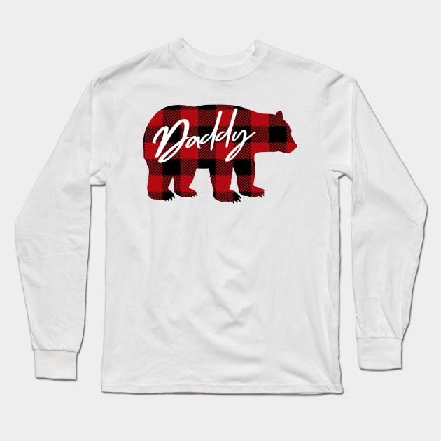 Daddy Bear. Buffalo plaid Long Sleeve T-Shirt by Satic